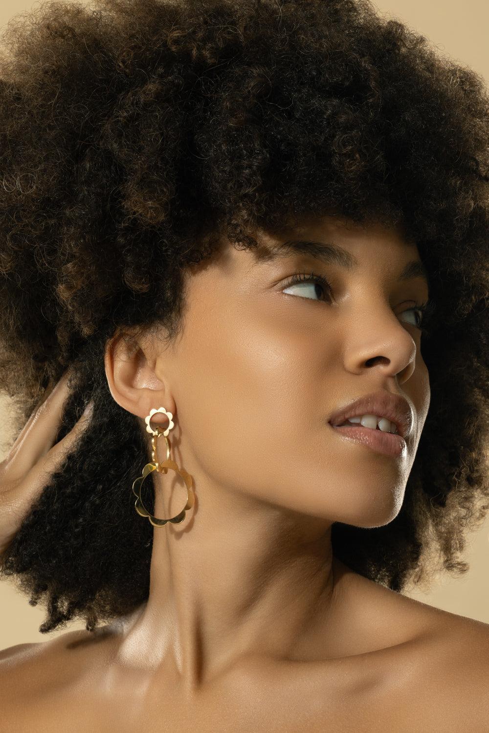 Trio Unity Earrings-YELLOW GOLD-JEWELRYFINE JEWELEARRING-CADAR