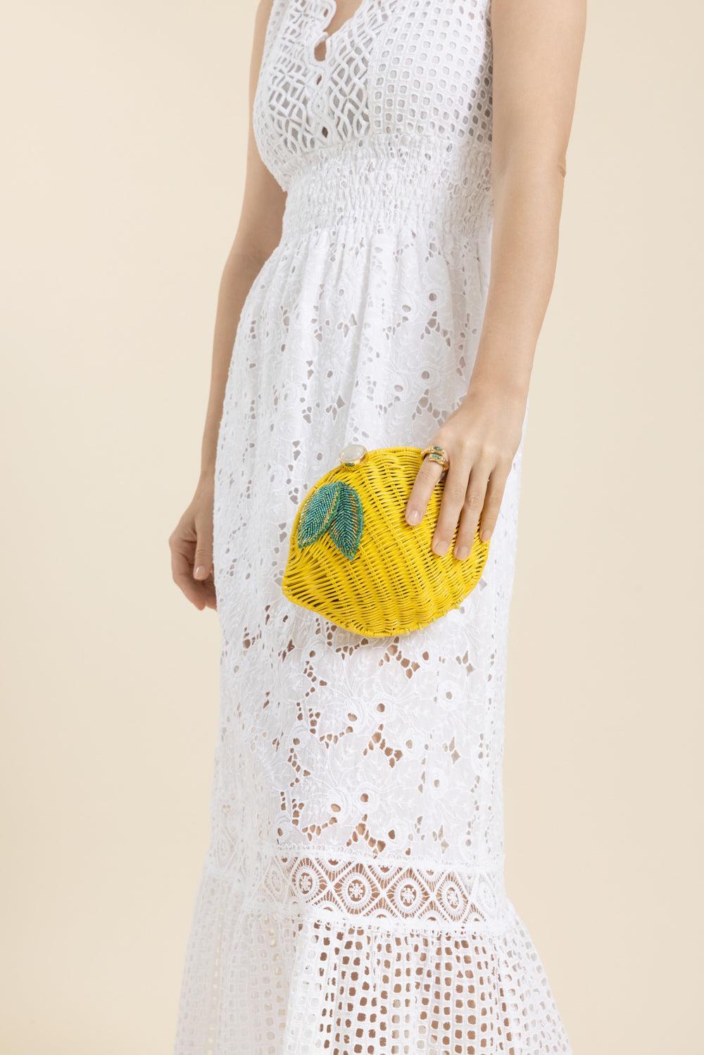 Lemon Basket Clutch-YELLOW-O/S-HANDBAGCLUTCHES-JUDITH LEIBER