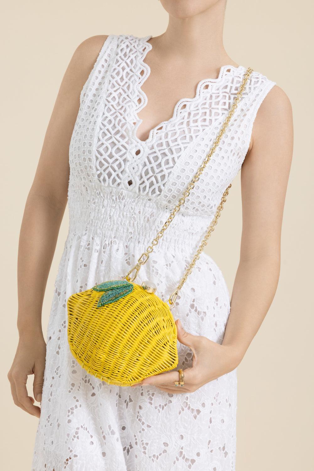 Lemon Basket Clutch-YELLOW-O/S-HANDBAGCLUTCHES-JUDITH LEIBER