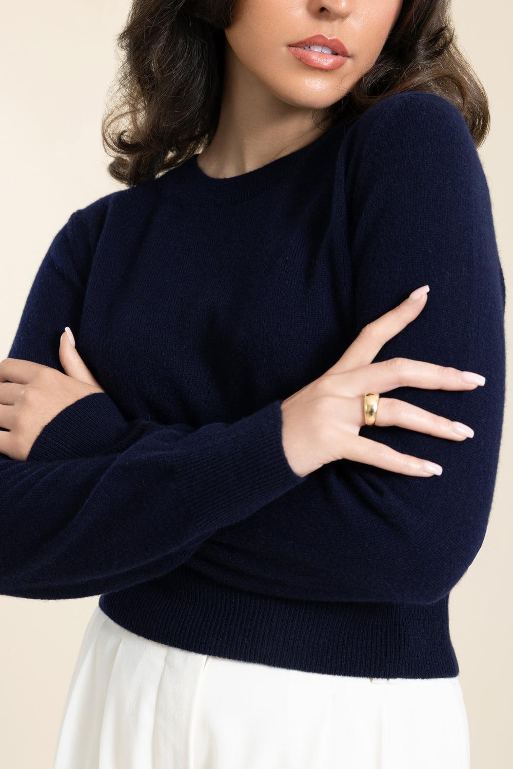 The Cashmere Pullover - Navy-BLUE-XS-CLOTHINGTOPKNITS-MISH
