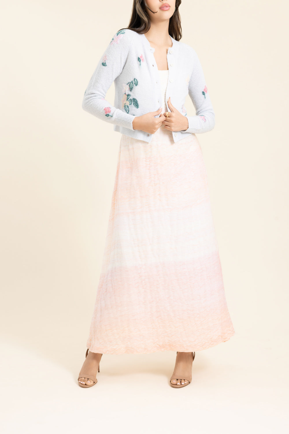 Clemence Cardigan - Grey Blue