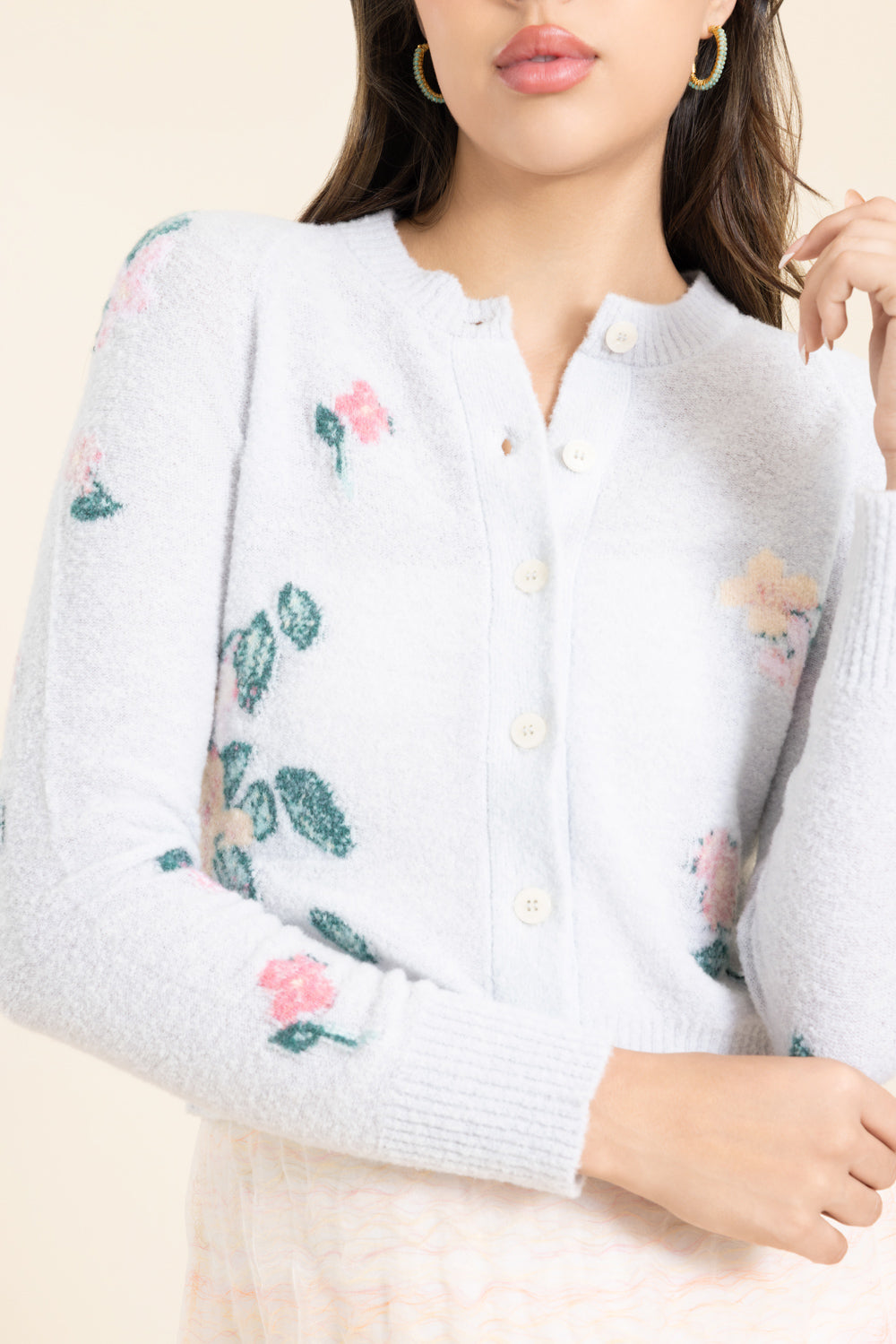 Clemence Cardigan - Grey Blue