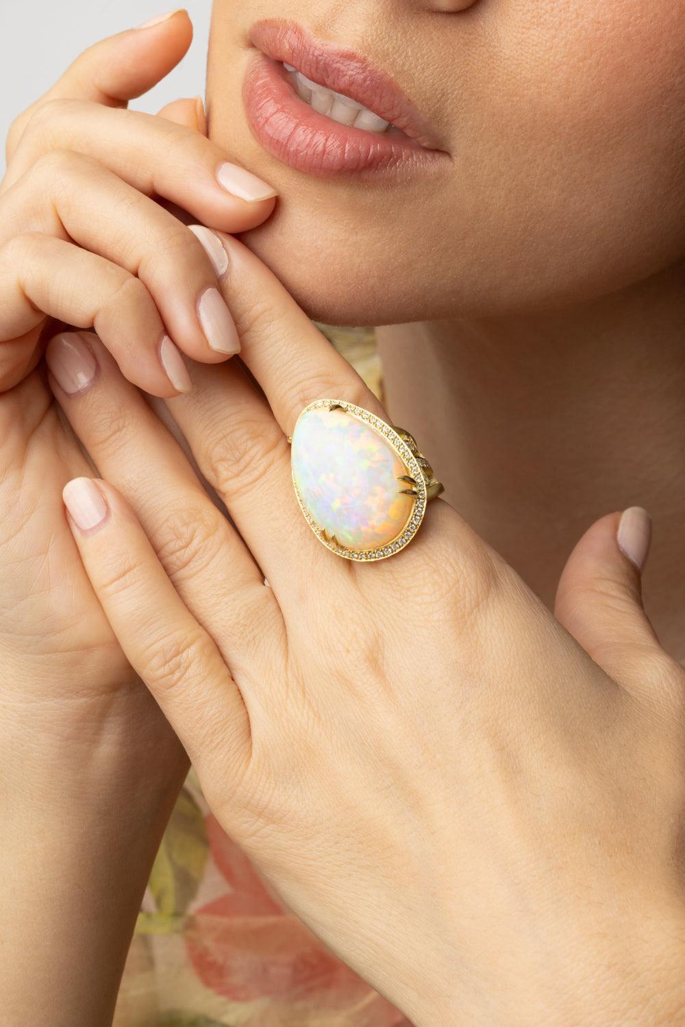 Opal Diamond Ring-YELLOW GOLD-7-JEWELRYFINE JEWELRING-JARED LEHR
