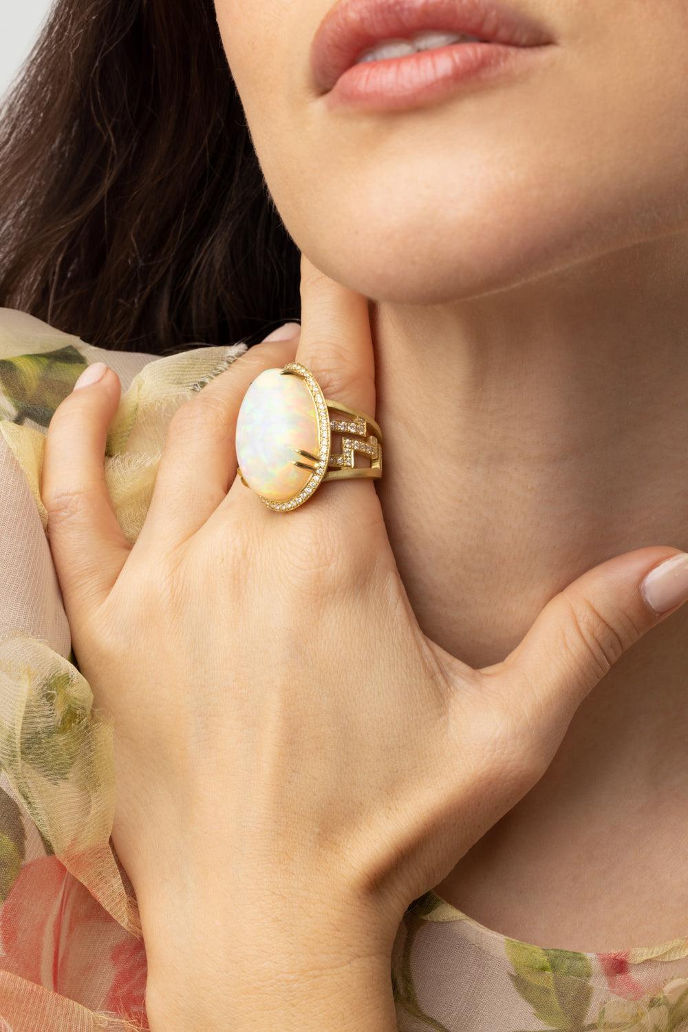 Opal Diamond Ring-YELLOW GOLD-7-JEWELRYFINE JEWELRING-JARED LEHR