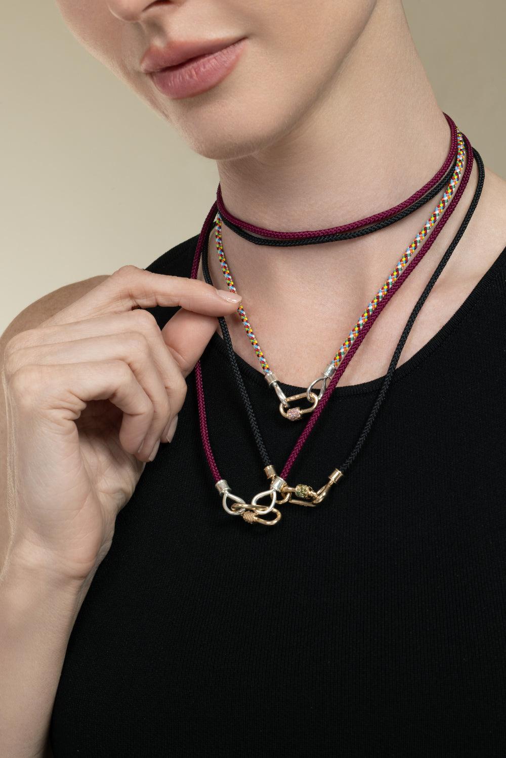 Black The String Project Necklace - Yellow Gold-YELLOW GOLD-32-JEWELRYFINE JEWELNECKLACE O-MARLA AARON