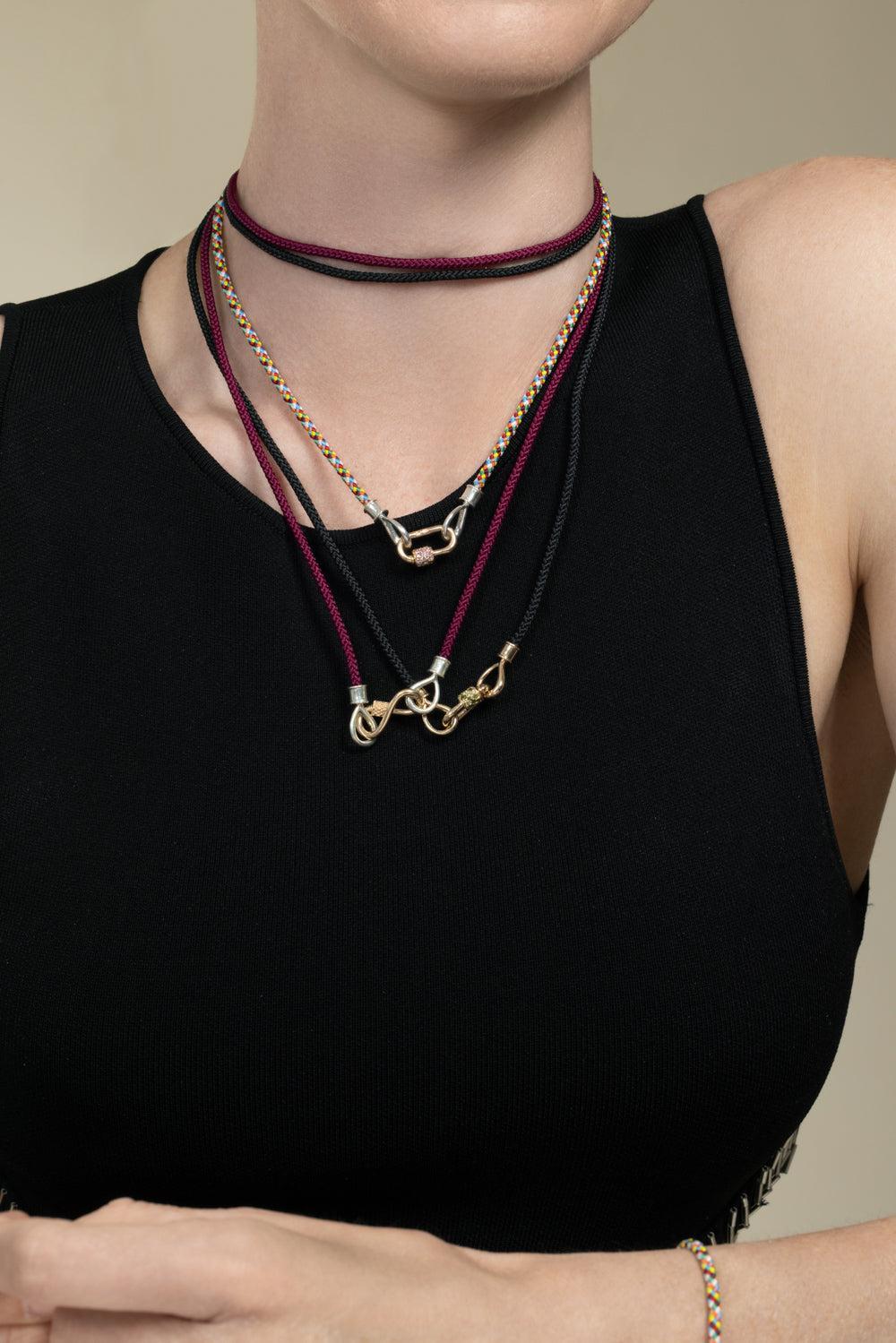 Clown The String Project Necklace - Silver-SILVER-16-JEWELRYFINE JEWELNECKLACE O-MARLA AARON