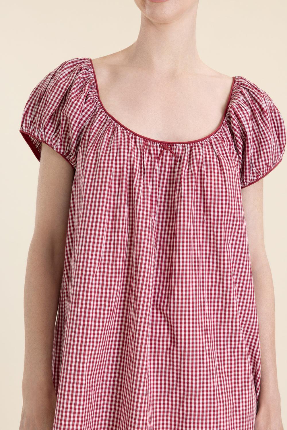 doen red gingham dress linen charleston Maxi by Doen skinny spaghetti straps red gingham Doen dress |
