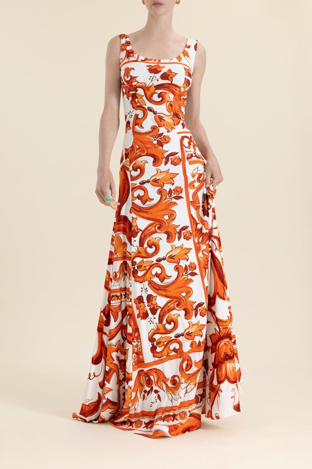 Abito Dress - Maiolica-ORANGE-40-CLOTHINGDRESSCASUAL-DOLCE & GABBANA