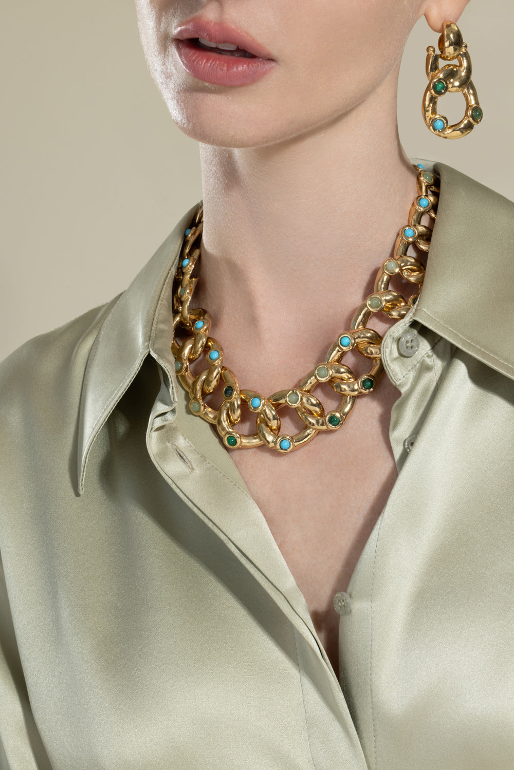 Turquoise Malachite Mitsi Necklace
