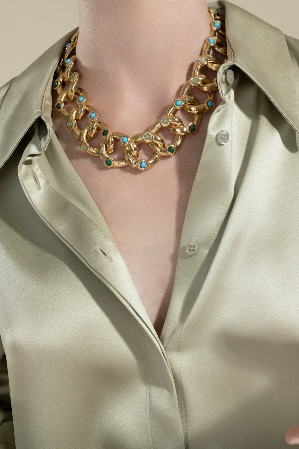 Turquoise Malachite Mitsi Necklace