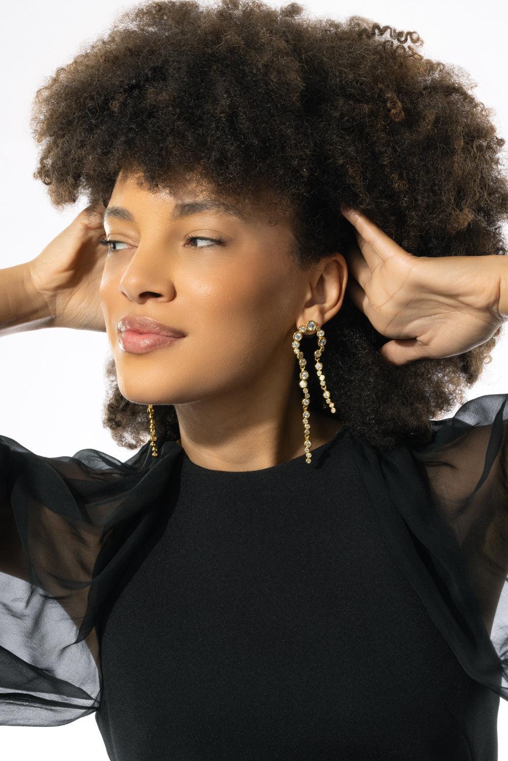 Asterales Arched Long Earrings-YELLOW-JEWELRYBOUTIQUEEARRING-ALEXIS BITTAR