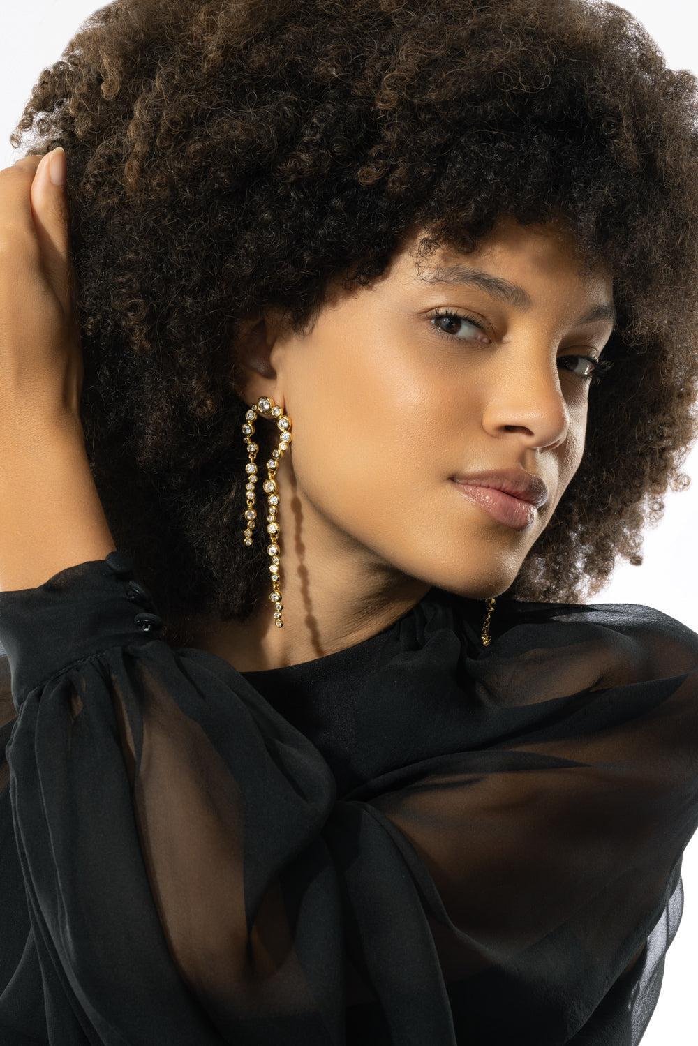 Asterales Arched Long Earrings-YELLOW-JEWELRYBOUTIQUEEARRING-ALEXIS BITTAR