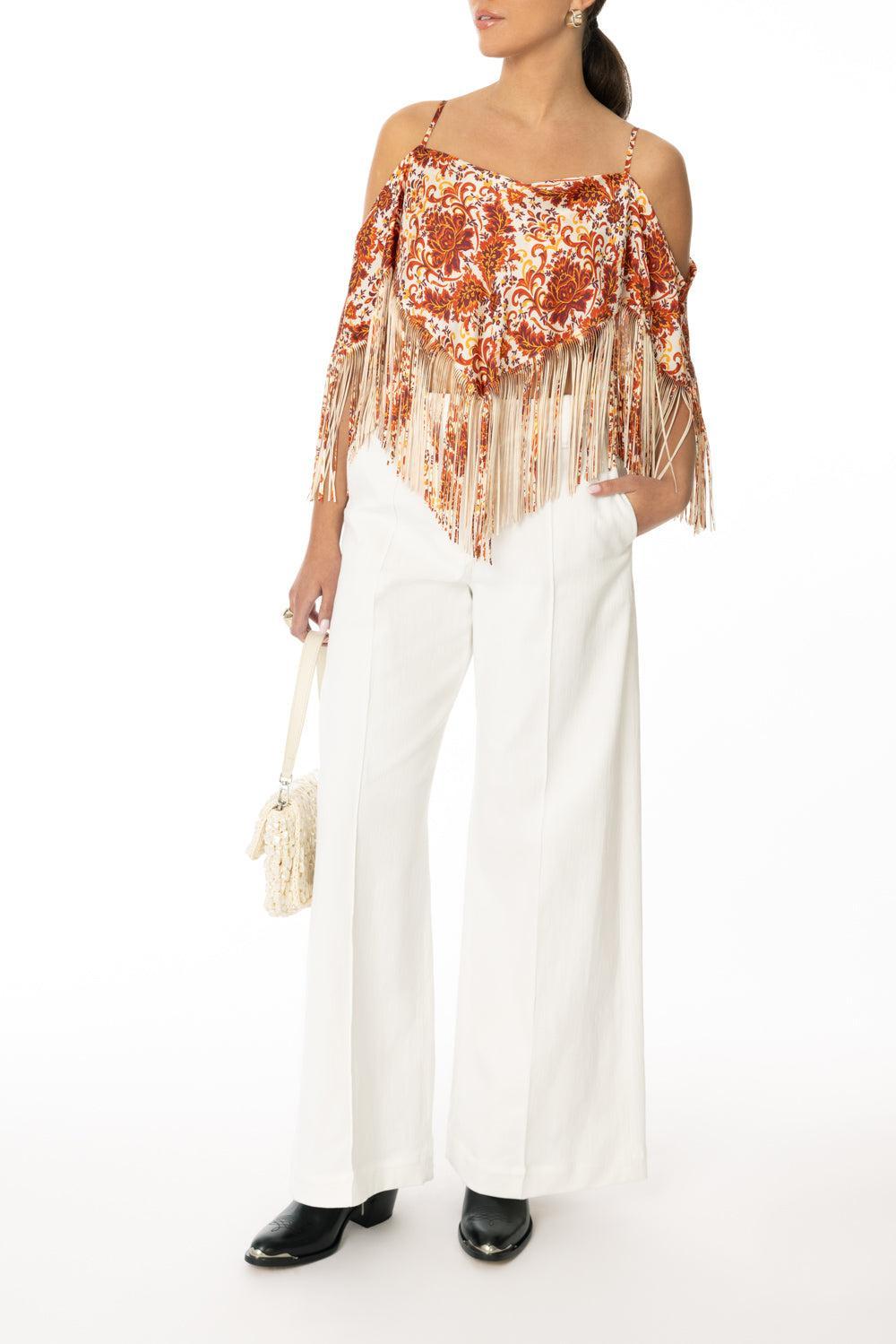 Fringe Detail Top-TPSTRYRD-34-CLOTHINGTOPBLOUSE-RABANNE