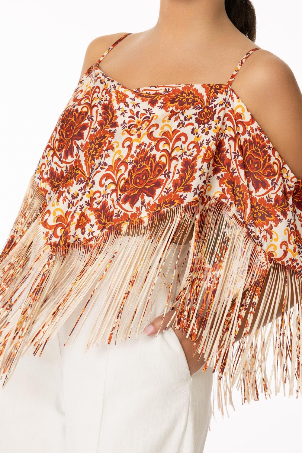 Fringe Detail Top-TPSTRYRD-34-CLOTHINGTOPBLOUSE-RABANNE