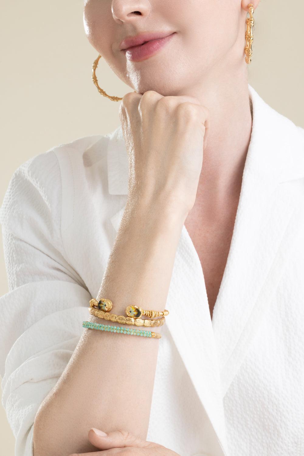 Liane Bangle Bracelet-GOLD-JEWELRYBOUTIQUEBRACELET O-GAS BIJOUX