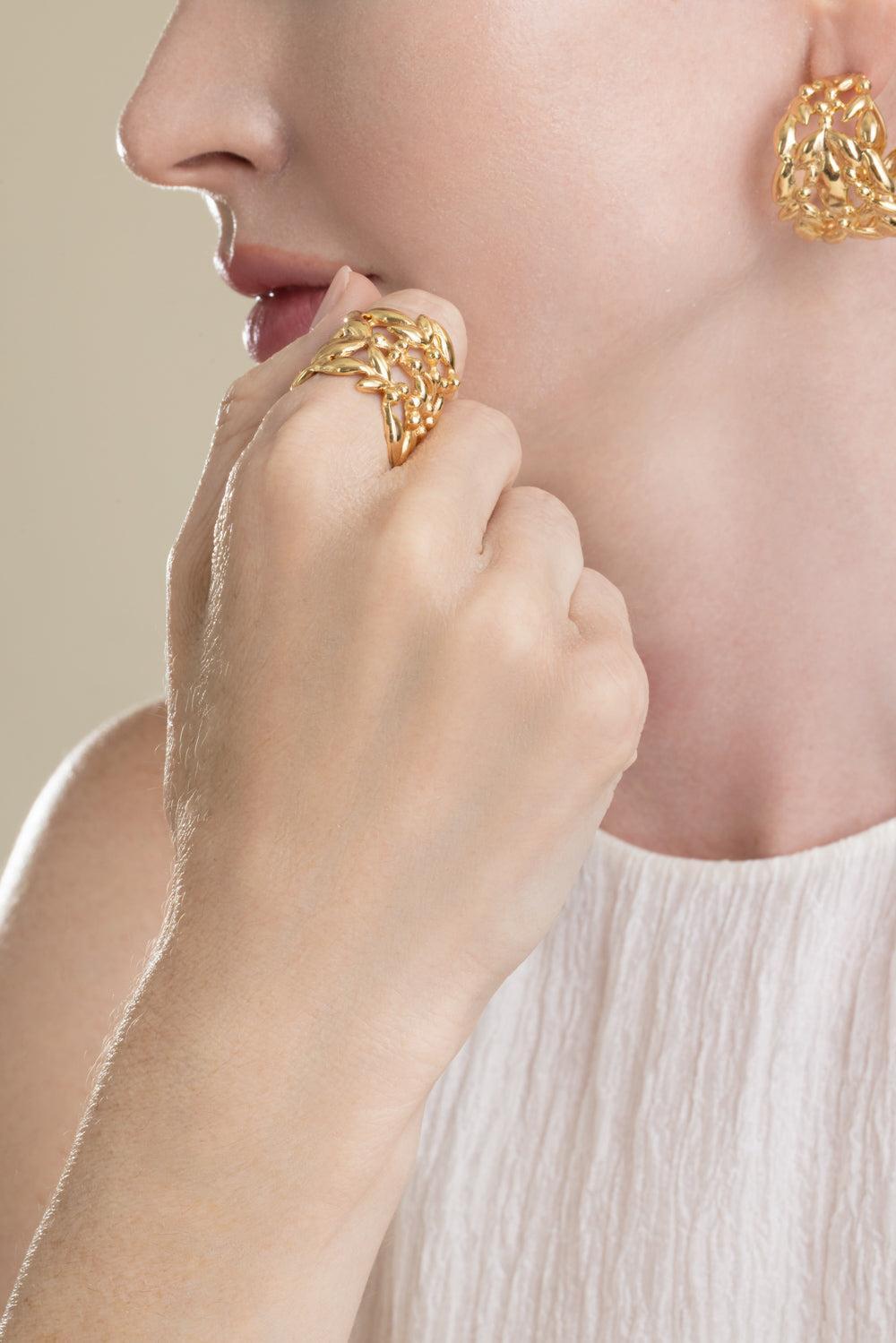 Olea Cuff Ring-GOLD-6.5-JEWELRYBOUTIQUERING-GAS BIJOUX