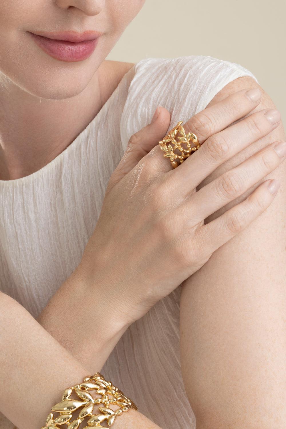 Olea Cuff Ring-GOLD-6.5-JEWELRYBOUTIQUERING-GAS BIJOUX