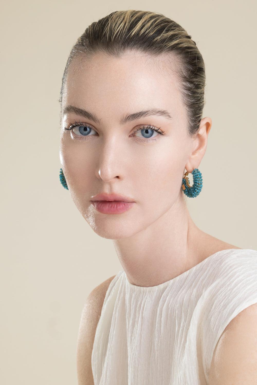 Dark Blue Small Izzia Earrings-BLUE-JEWELRYBOUTIQUEEARRING-GAS BIJOUX