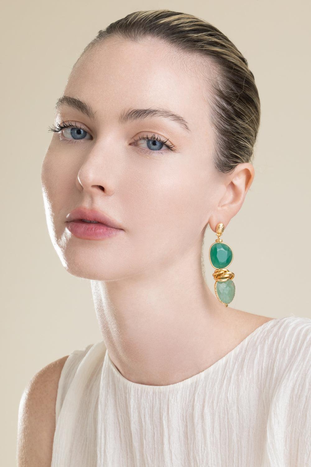 Green Sirena Earrings-GREEN-JEWELRYBOUTIQUEEARRING-GAS BIJOUX