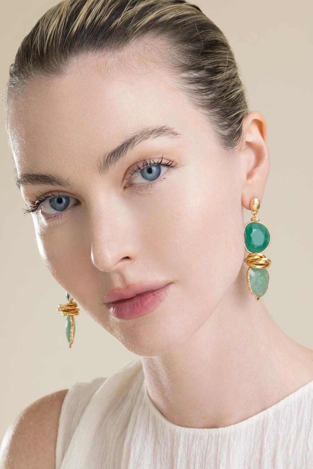 Green Sirena Earrings-GREEN-JEWELRYBOUTIQUEEARRING-GAS BIJOUX