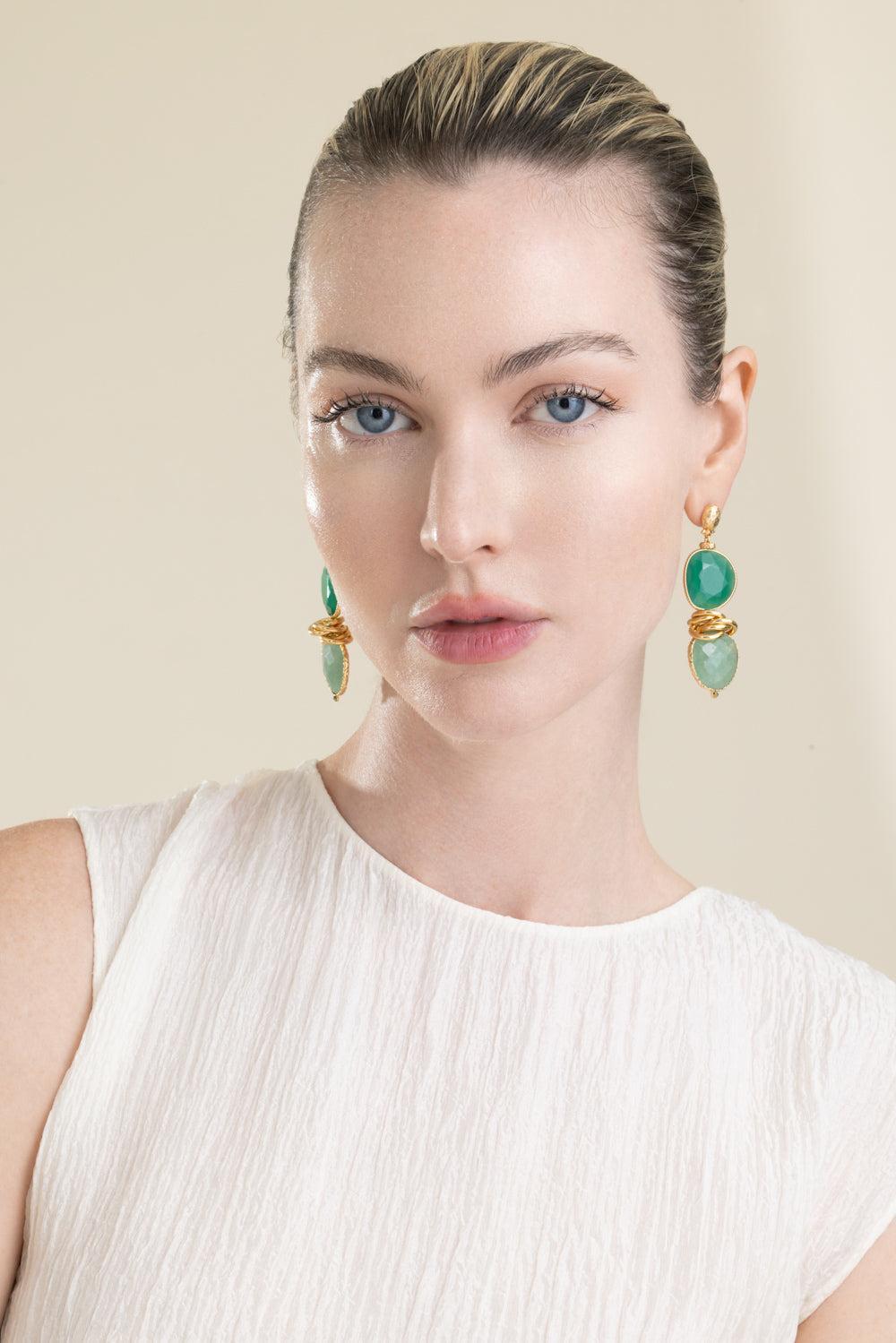 Green Sirena Earrings-GREEN-JEWELRYBOUTIQUEEARRING-GAS BIJOUX