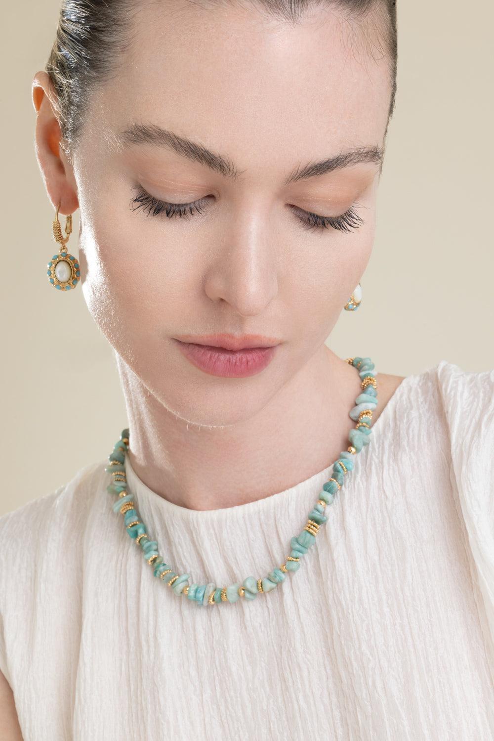 Green Mini Aloha Necklace-GREEN-JEWELRYBOUTIQUENECKLACE O-GAS BIJOUX