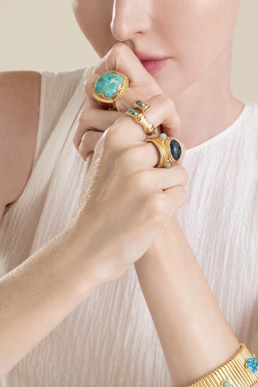 Blue Arty Chevaliere Ring-BLUE-6-JEWELRYBOUTIQUERING-GAS BIJOUX