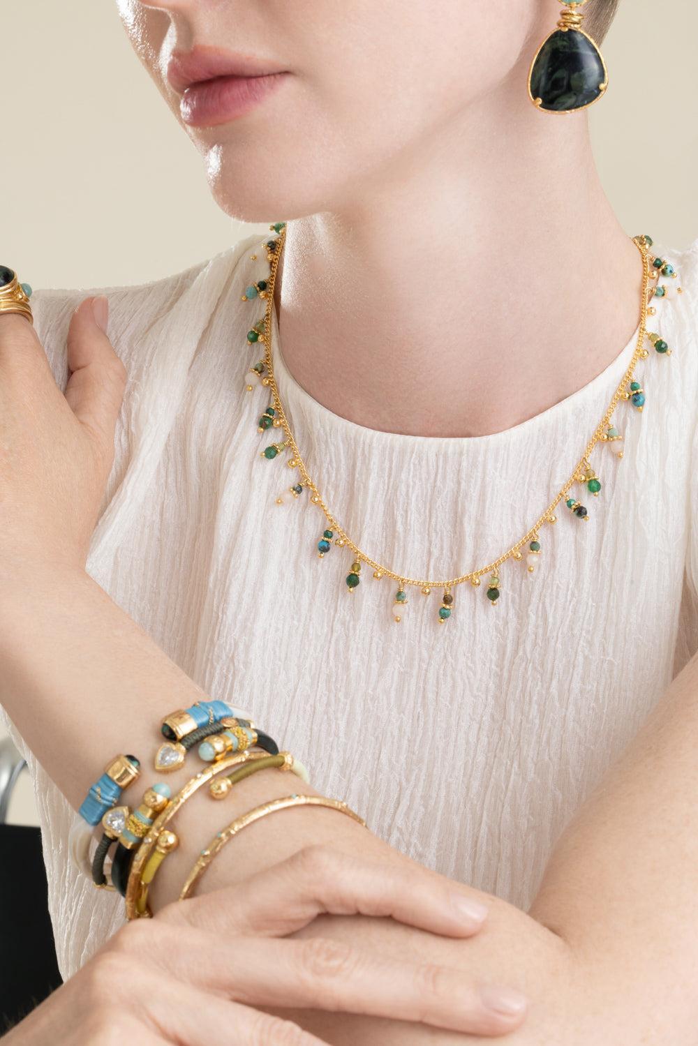Tangerine Green PSP Necklace-GREEN-JEWELRYBOUTIQUENECKLACE O-GAS BIJOUX
