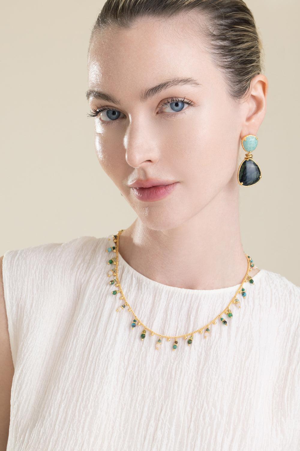 Tangerine Green PSP Necklace-GREEN-JEWELRYBOUTIQUENECKLACE O-GAS BIJOUX