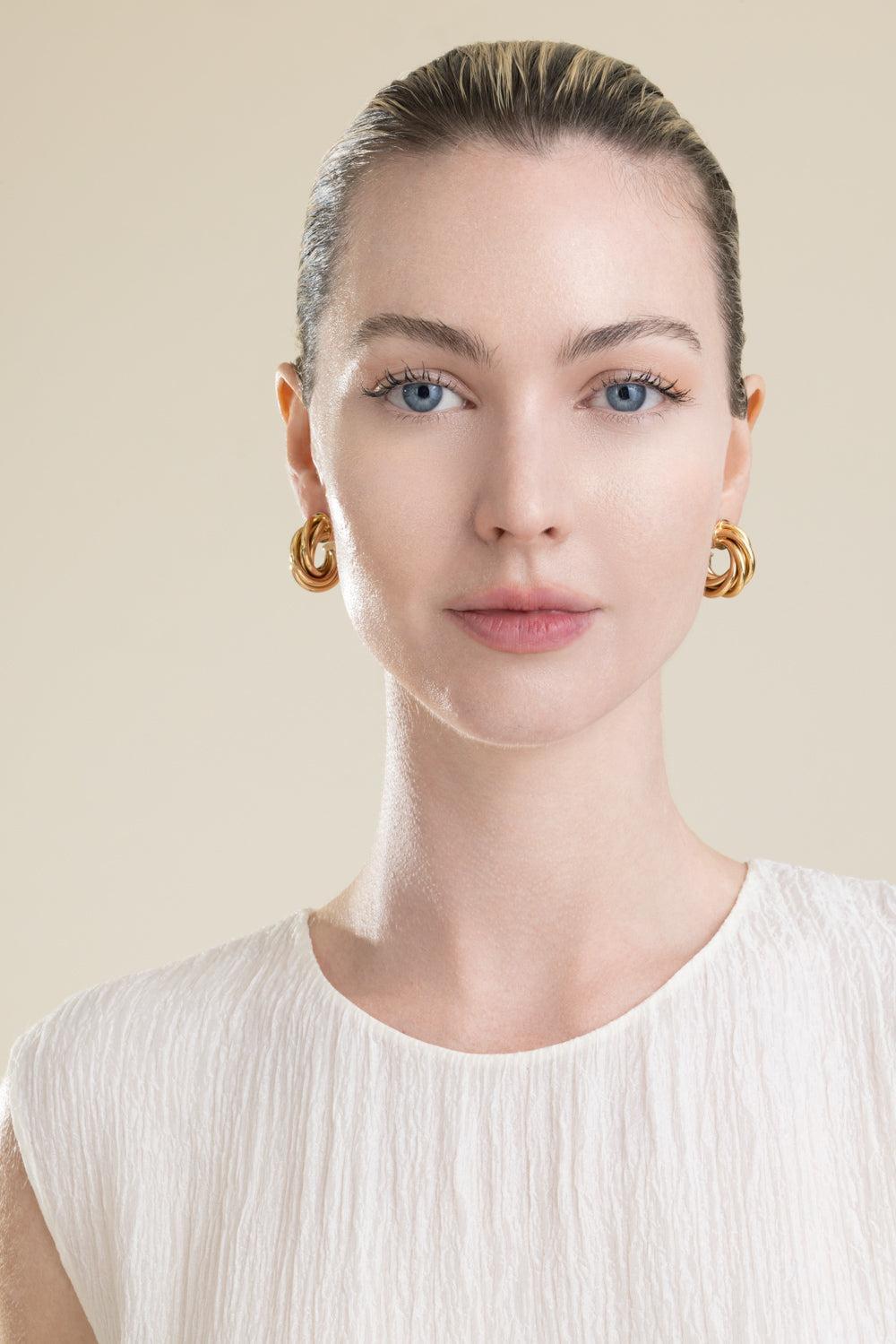 Aatik Mini Hoop Earrings-GOLD-JEWELRYBOUTIQUEEARRING-GAS BIJOUX