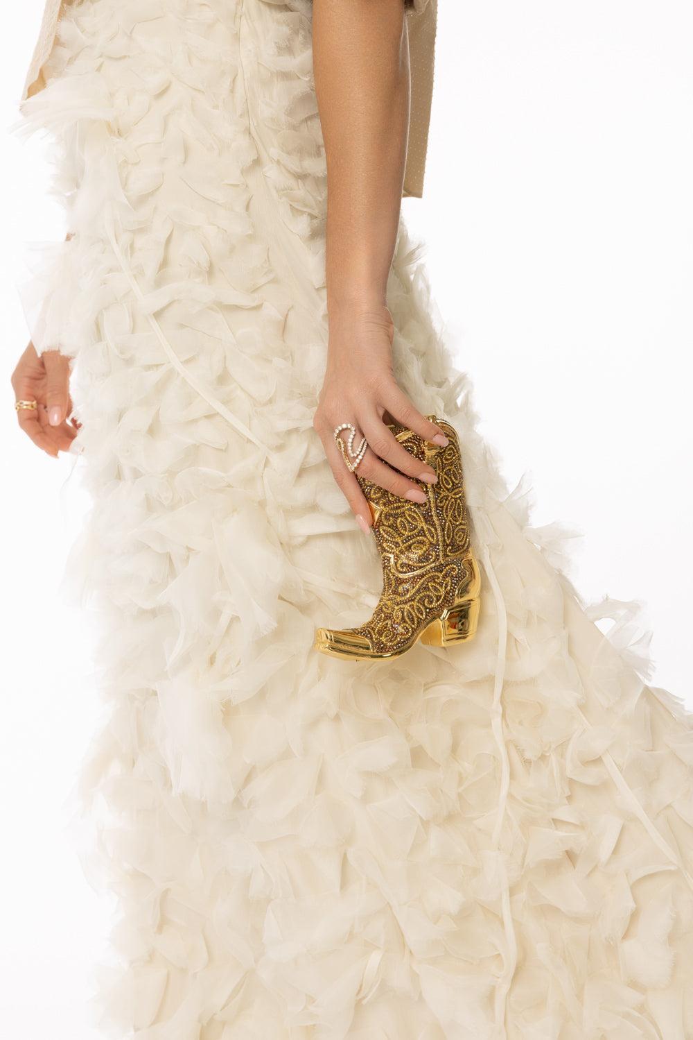 Cowboy Boot Clutch-AUSTNBRN-HANDBAGCLUTCHES-JUDITH LEIBER