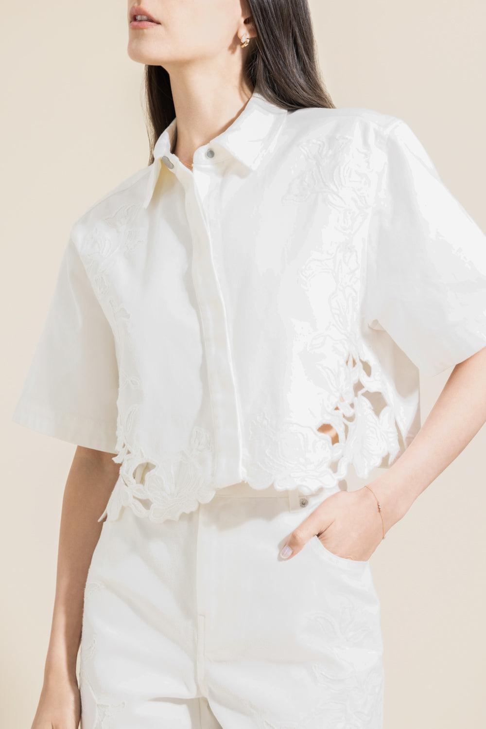 Albaine Embroidered Shirt-CREAM-XS-CLOTHINGTOPBLOUSE-SIMKHAI