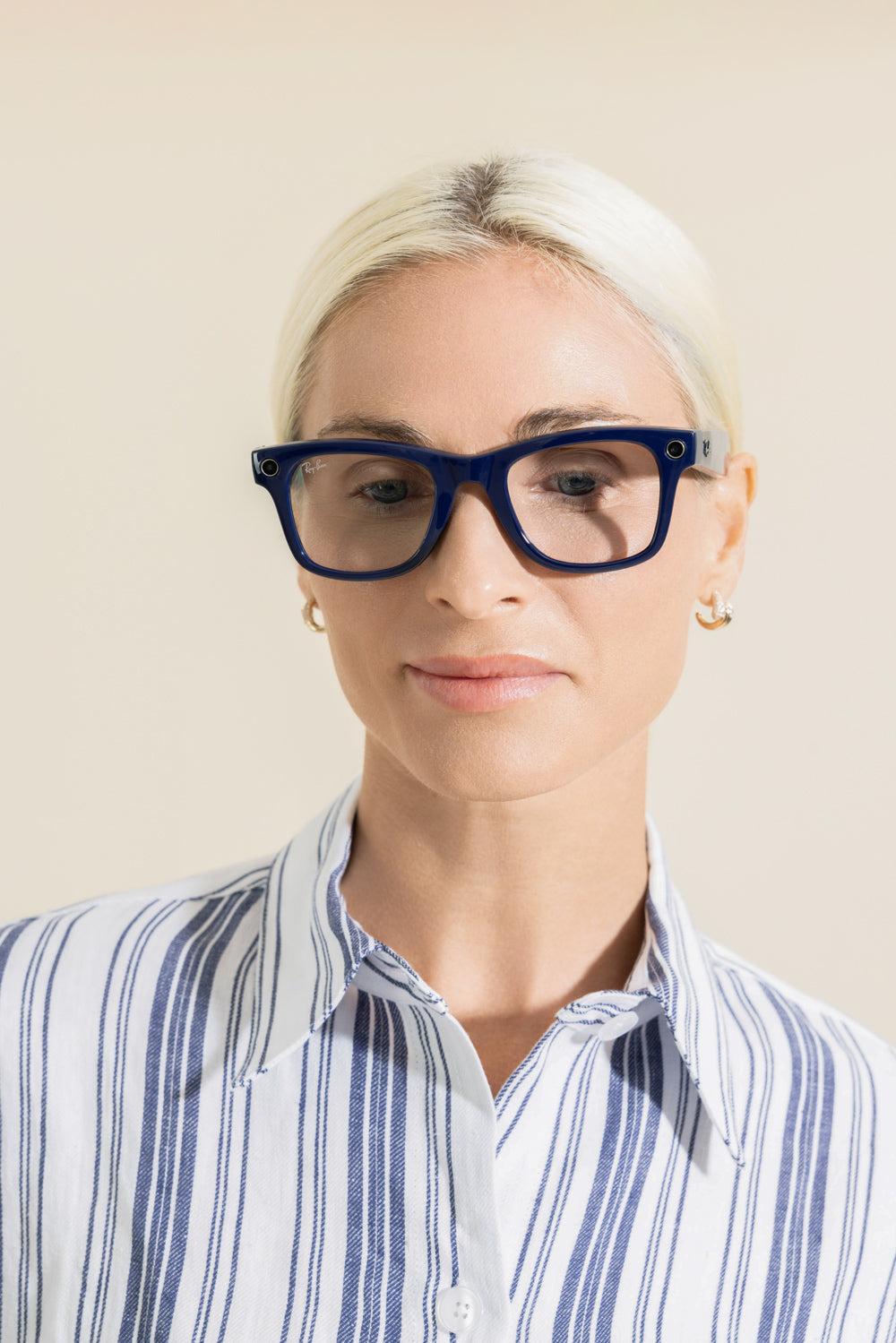 Meta Wayfarer Gen 2 Sunglasses - Shiny Cosmic Blue Sapphire-BLUE-ACCESSORIESUNGLASSES-RAY-BAN