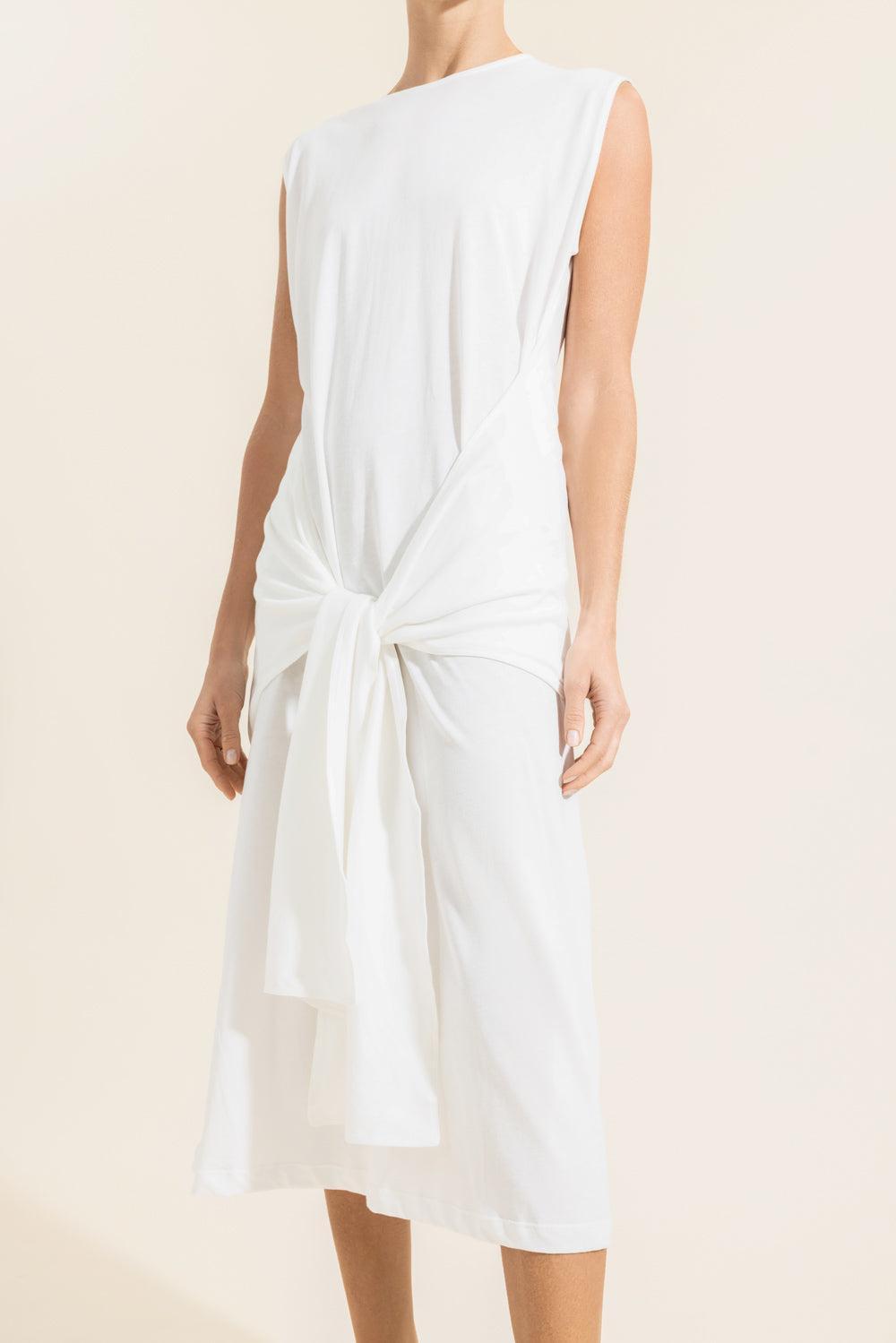 Tie-Waist Dress - Off-White-CREAM-XS-CLOTHINGDRESSCASUAL-TOTEME