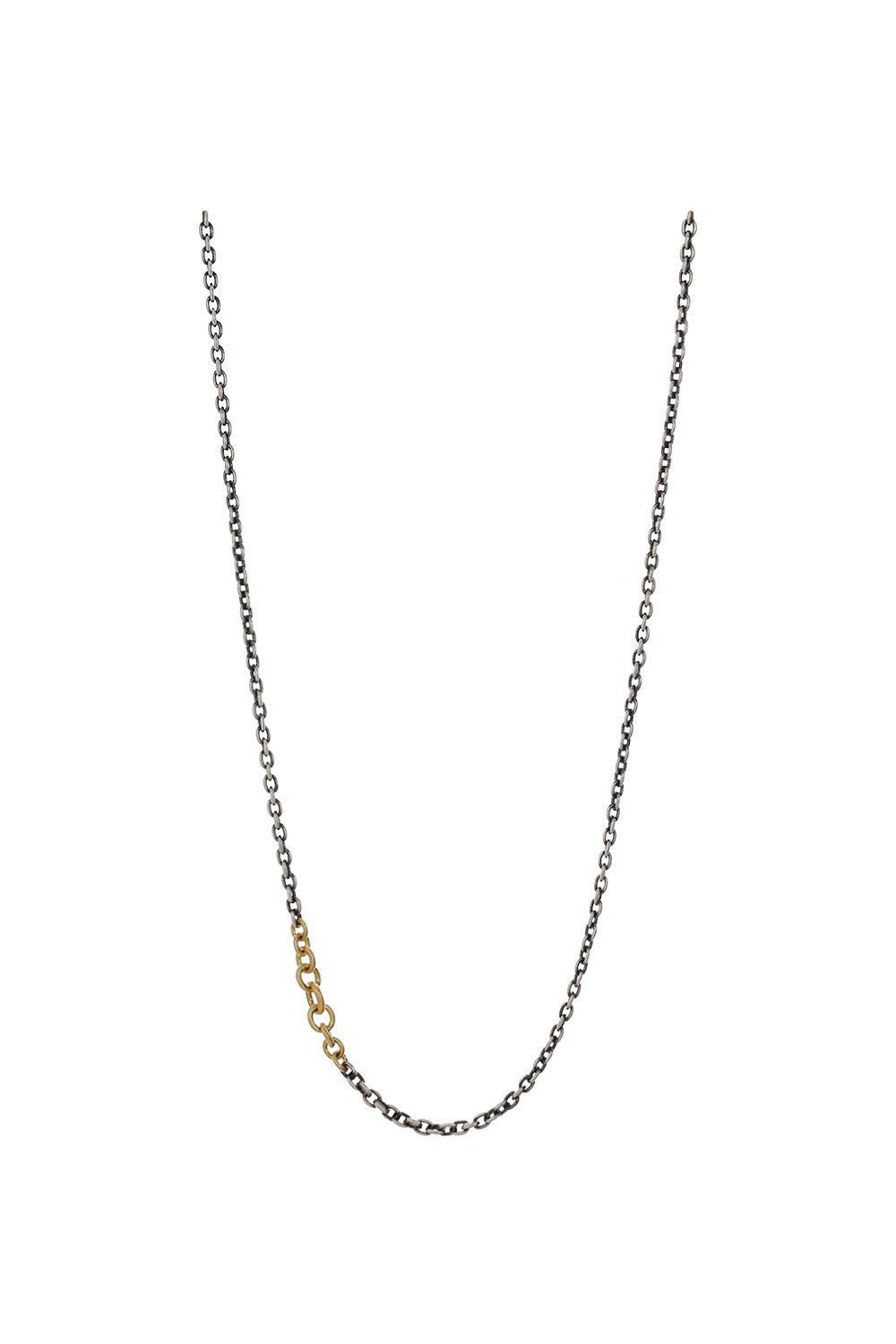 Mixed Metal Chain Necklace-YELLOW GOLD-32-JEWELRYFINE JEWELNECKLACE O-SYLVA & CIE