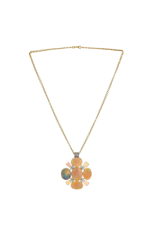 Diamond Opal Gemmy Gem Necklace