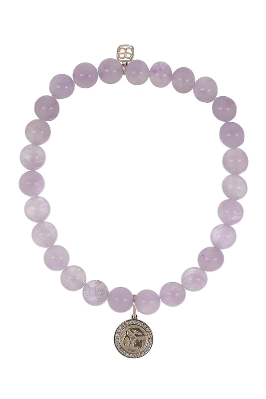 Amyethyst Lucky Protection Coin Charm Bracelet