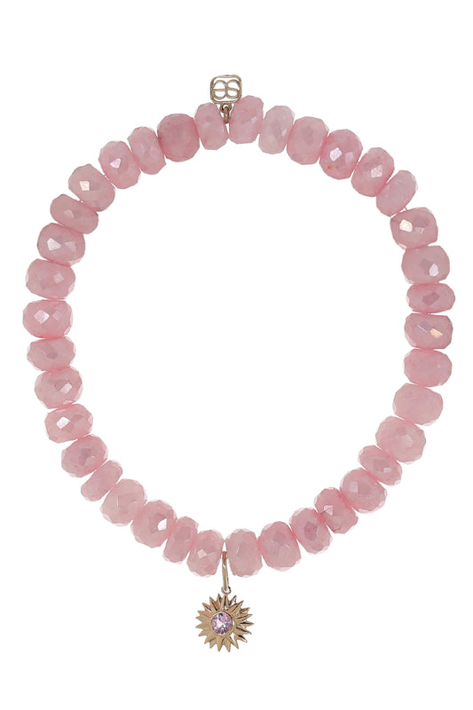 Pink Grapolite Solar Charm Bracelet
