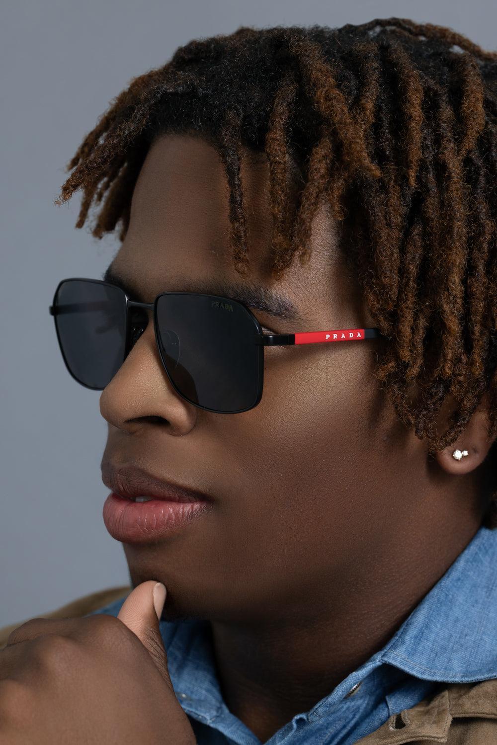 Prada Linea Rossa Sunglasses-BLACK-ACCESSORIESUNGLASSES-PRADA