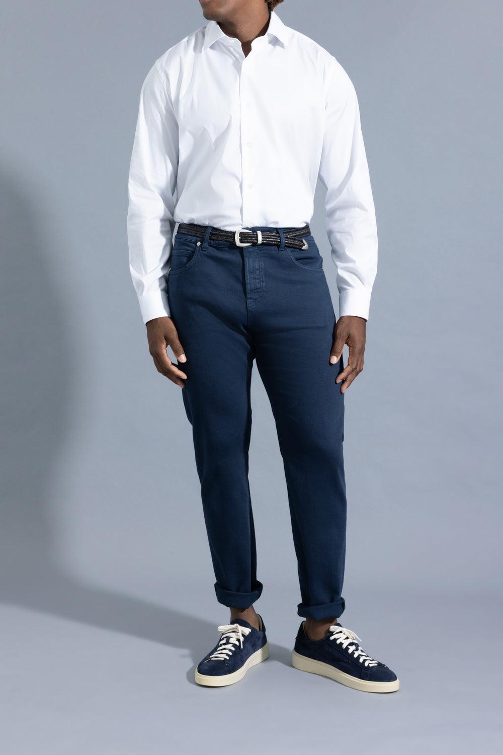 5 Pocket Pant - Navy-BLUE-30-MENSCLOTHINGPANTS-ELEVENTY