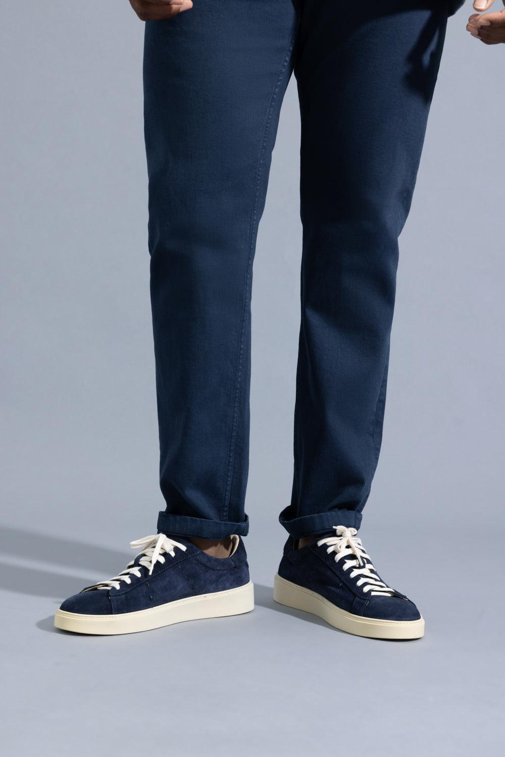Suede Sneaker - Blue-BLUE-41-MENSSHOESNEAKER-ELEVENTY