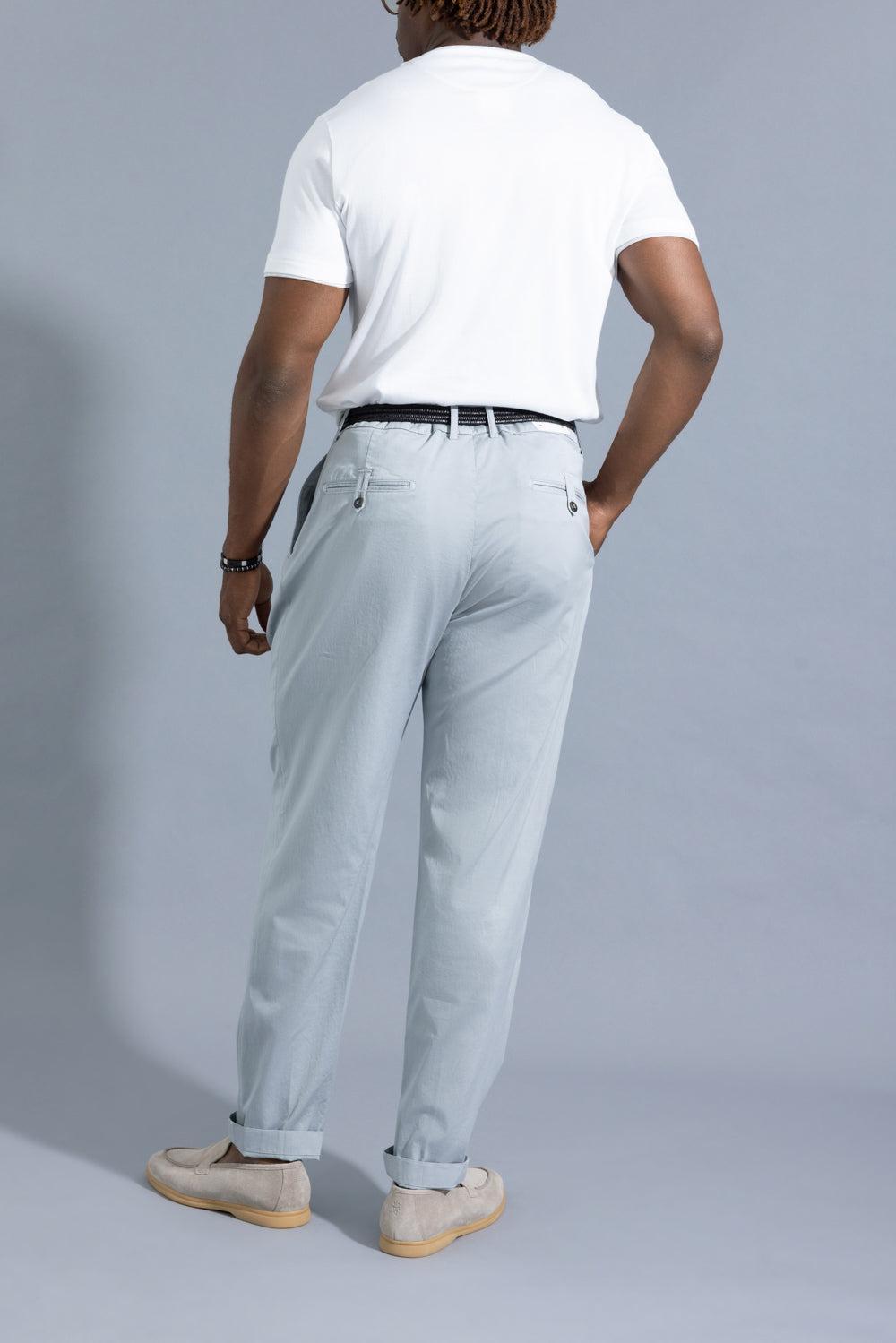 Crewneck Tee - White Grey-WH/LTGRY-S-MENSCLOTHINGSHIRT-ELEVENTY