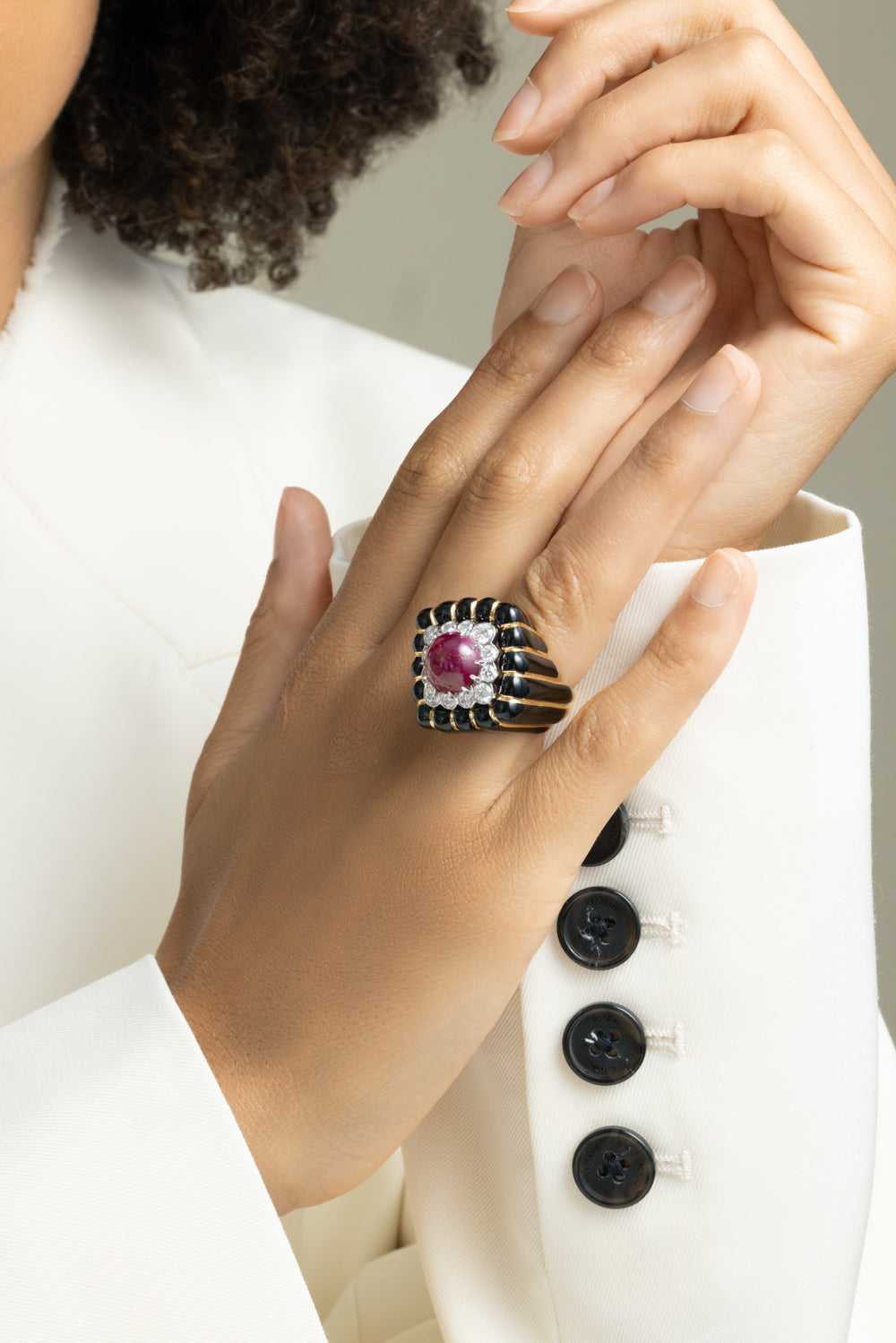 Ruby Fountain Head Ring