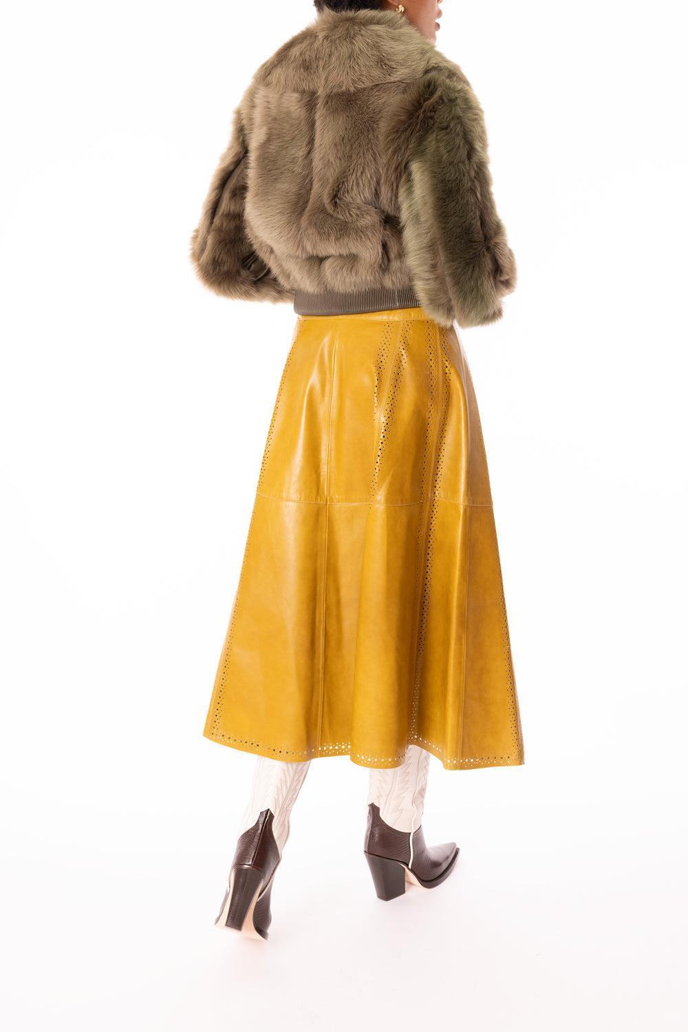 Hypnotic Shearling Bomber Jacket-OLIVE-0-CLOTHINGJACKETCASUAL-ZIMMERMANN