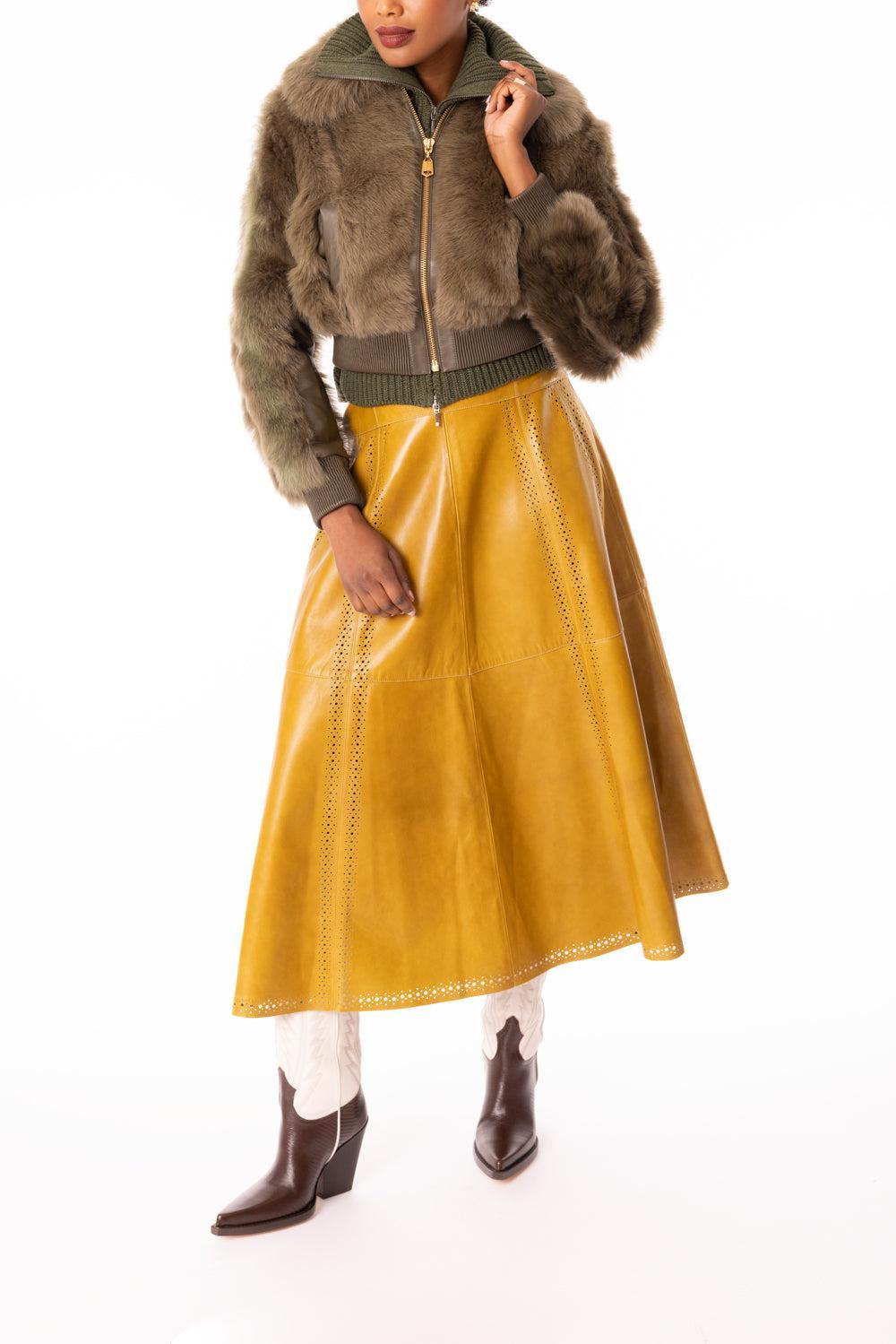 Hypnotic Shearling Bomber Jacket-OLIVE-0-CLOTHINGJACKETCASUAL-ZIMMERMANN