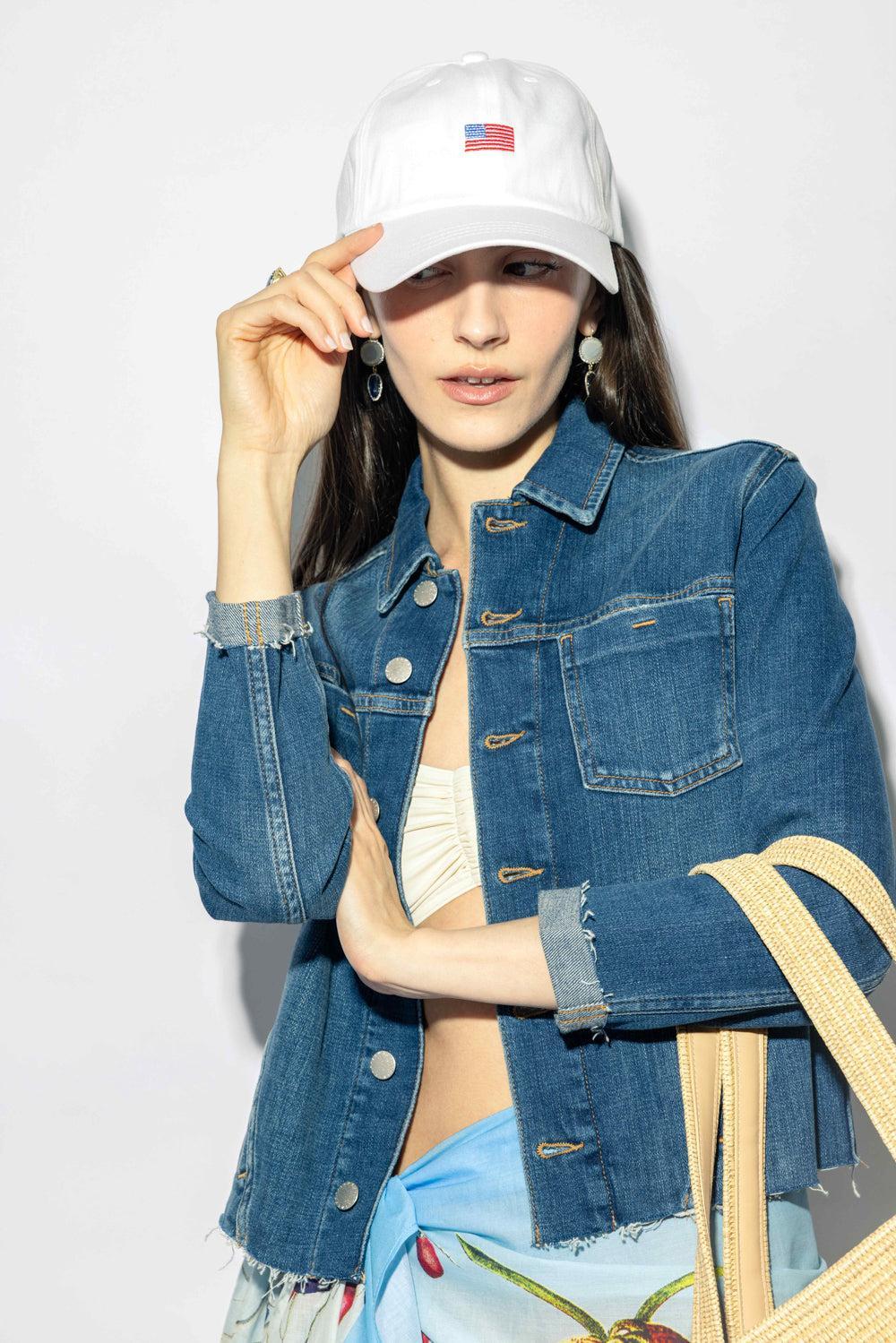 Janelle Raw Denim Jacket | L'AGENCE – Marissa Collections