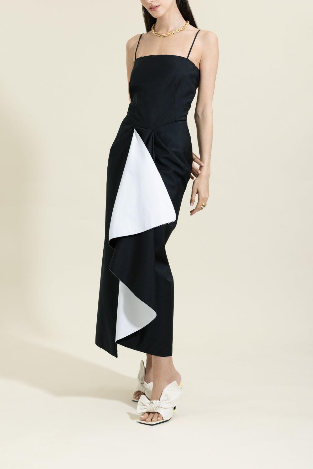 Sliced Long Wrap Dress-BLACK-36-CLOTHINGDRESSCOCKTAIL-GIVENCHY