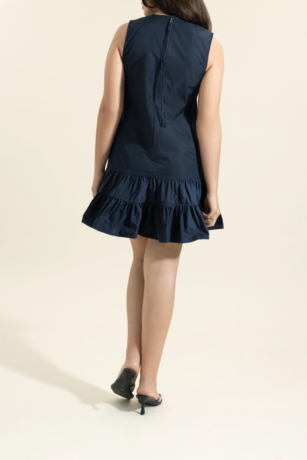 Cecily Mini Dress - Midnight-BLUE-2-CLOTHINGDRESSCASUAL-ULLA JOHNSON