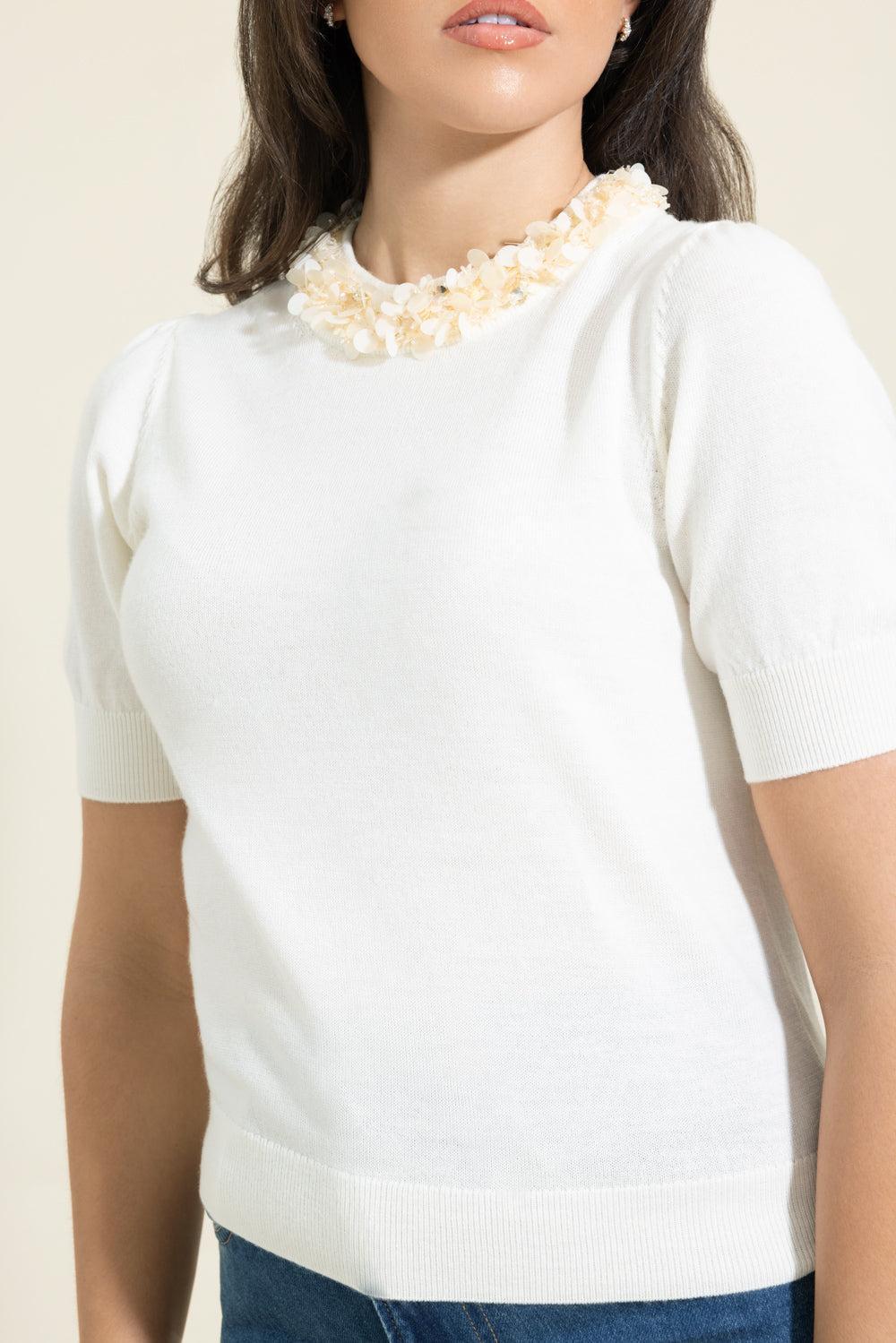 Jude Embellished Top-CREAM-P-CLOTHINGTOPKNITS-ULLA JOHNSON