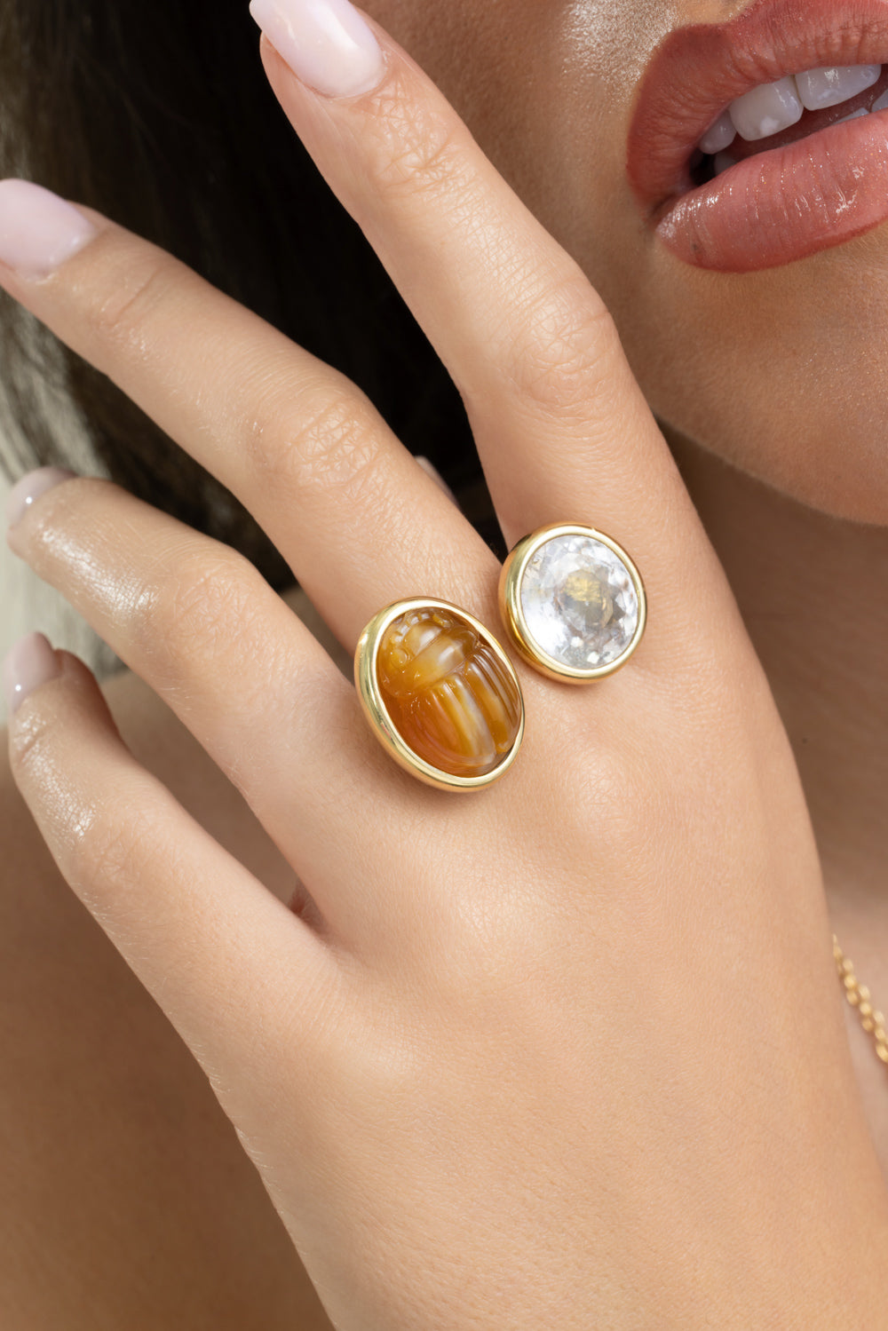Opal Sapphire Garnet 2Tua Ring
